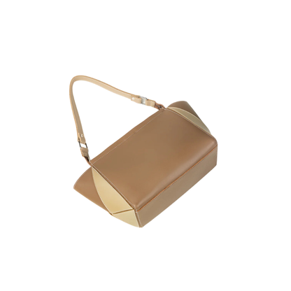 Elegant Dark Beige Shoulder Handbag