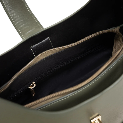 Structured Olive Green Hobo Handbag